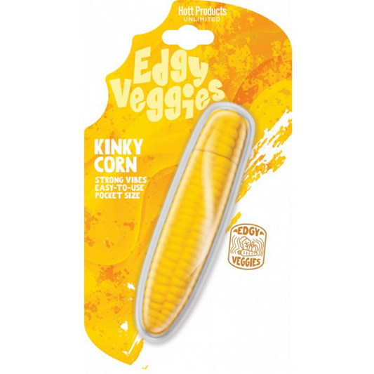 Hott Products Unlimited Edgy Veggies - Corn Cob Shaped Mini Vibrator 10 Function