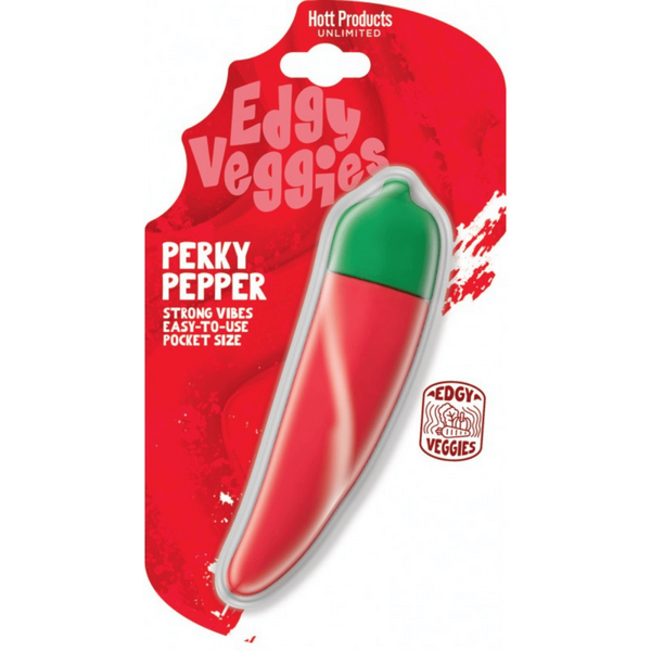 Hott Products Unlimited Edgy Veggies - Pepper Shaped Mini Vibrator 10 Function
