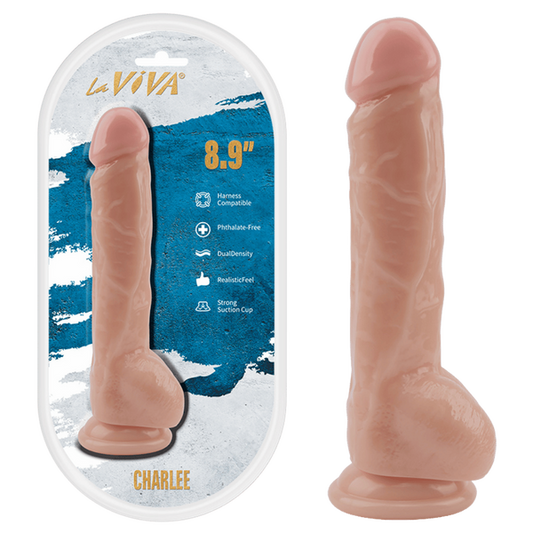 LaViva Charlee 8.9" Harness Compatible Phthalate Free Dual Density