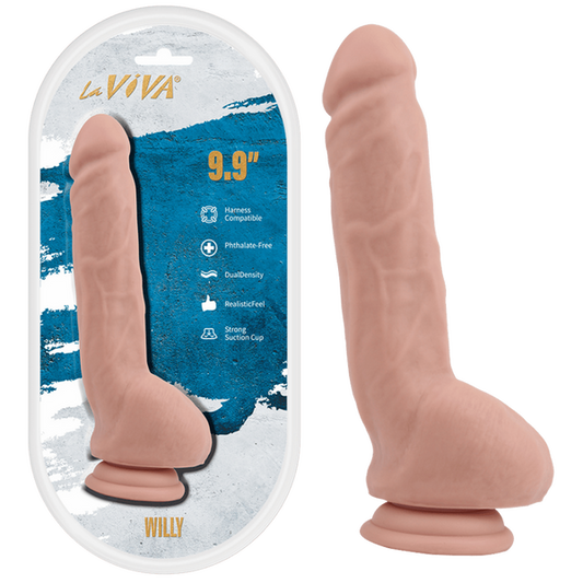 LaViva Willy Harness Compatible Dual Density Realistic Feel Strong Suction Cup 9.9"