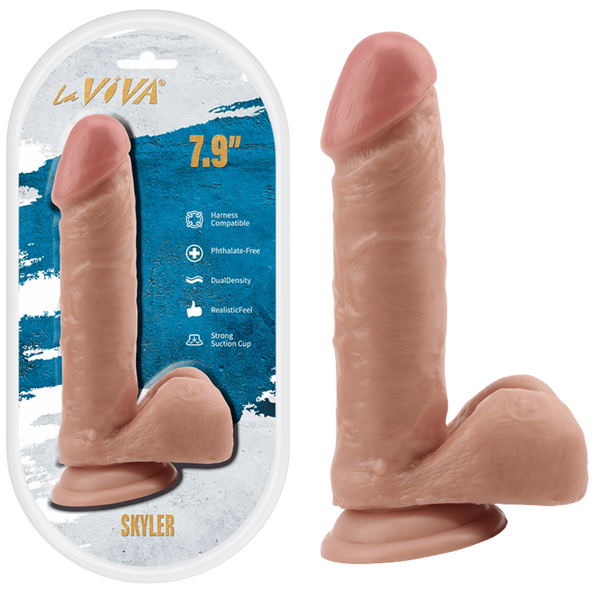 LaViva Skyler Harness Compatible Dual Density Realistic Feel Strong Suction Cup 7.9"