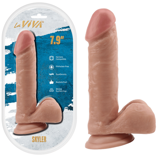LaViva Skyler Harness Compatible Dual Density Realistic Feel Strong Suction Cup 7.9"