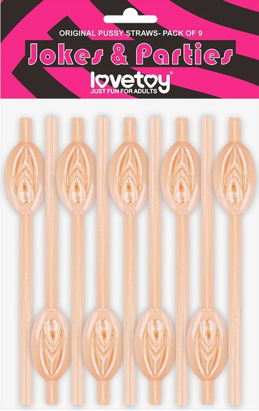 Lovetoy Pussy Straws Glow in the Dark - Pack of 9