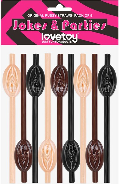 Lovetoy Pussy Straws Glow in the Dark - Pack of 9