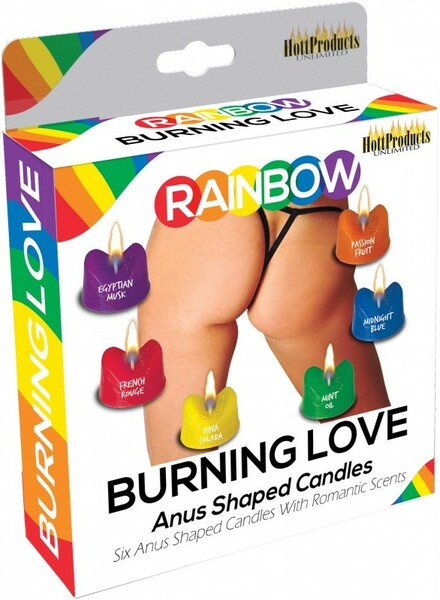 Hott Products Unlimited Burning Love Candles 6 Wax Candles Box